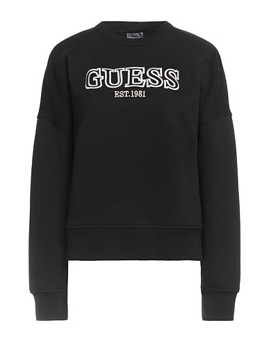 GUESS Sweatshirt Black 60% Cotton, 40% Polyester