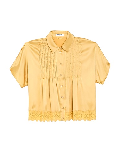 MAX & MOI Solid colour shirts & blouses Mustard 95% Silk, 5% Elastane, Cotton, Nylon, Viscose