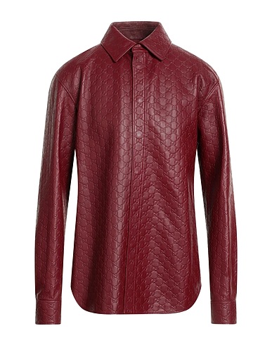 GUCCI Patterned shirt Burgundy Lambskin