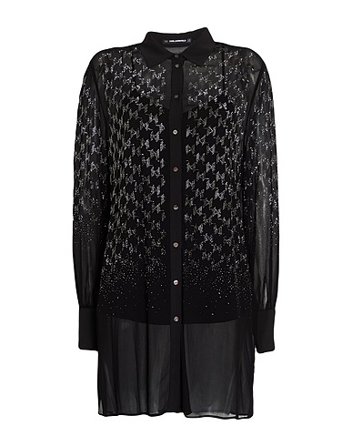 KARL LAGERFELD Shirt dress Black 80% Viscose, 20% Polyamide