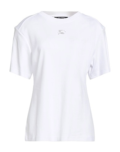 KARL LAGERFELD Basic T-Shirt Weiß 100% Baumwolle