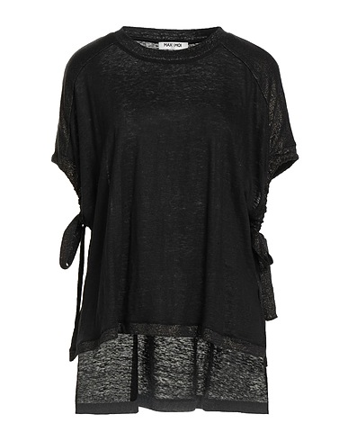 MAX & MOI Basic T-Shirt Black 100% Linen