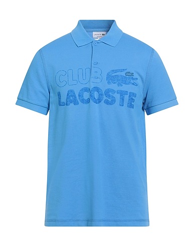LACOSTE Polo shirt Azure 100% Organic cotton