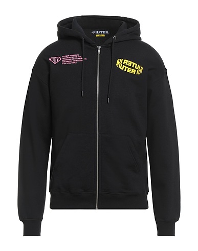 IUTER Hooded track jacket  Black 100% Cotton