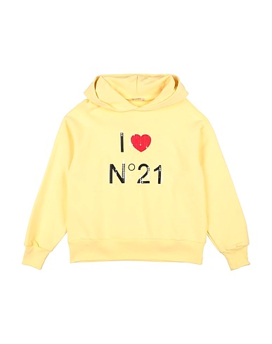 N°21 Hooded track jacket  Pastel yellow 100% Cotton