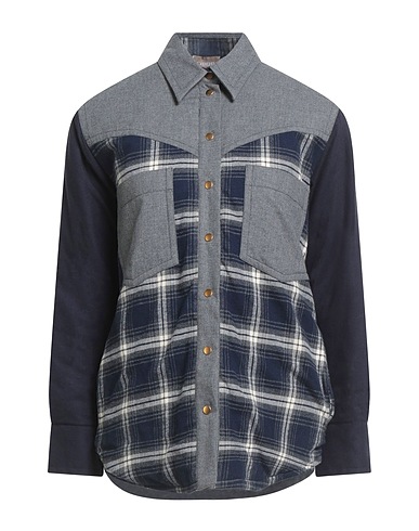 ACADEMIA Checked shirt Navy blue 100% Cotton