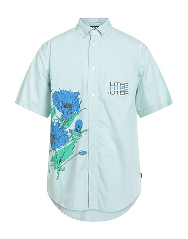 IUTER Patterned shirt Light green 100% Cotton