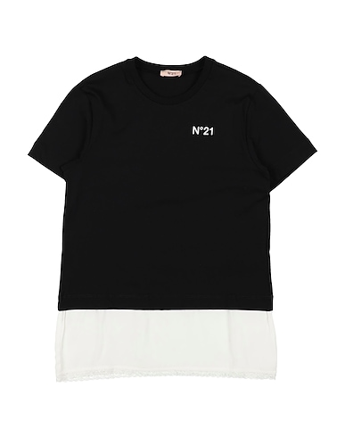 N°21 T-shirt Black 100% Cotton, Viscose