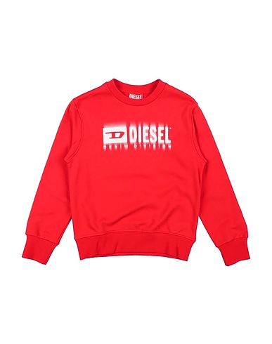 DIESEL Felpa Rosso 100% Cotone, Elastan