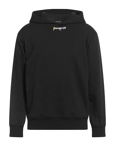 G2FIRENZE Hooded track jacket  Black 65% Cotton, 35% Polyester