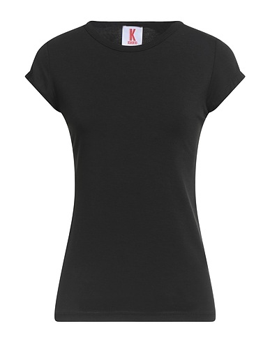 KONTATTO Basic T-Shirt Black 95% Viscose, 5% Elastane