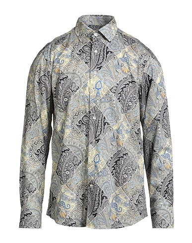 ETRO Patterned shirt Light blue 100% Cotton