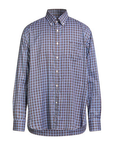 PAUL & SHARK Checked shirt Dark brown 100% Cotton