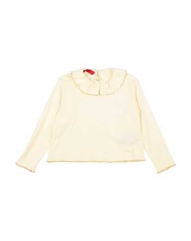 MAX&Co. T-shirt Cream 100% Cotton, Metallic fiber