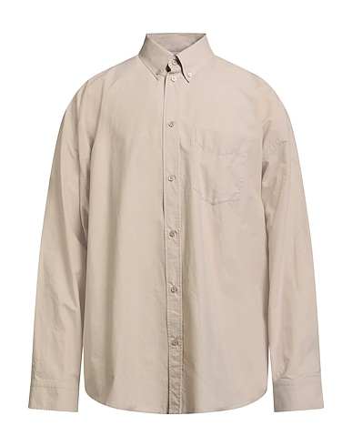BALENCIAGA Solid colour shirt Beige 100% Cotton