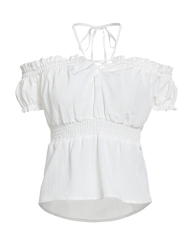 GUESS Off-the-shoulder top White 100% Polyester