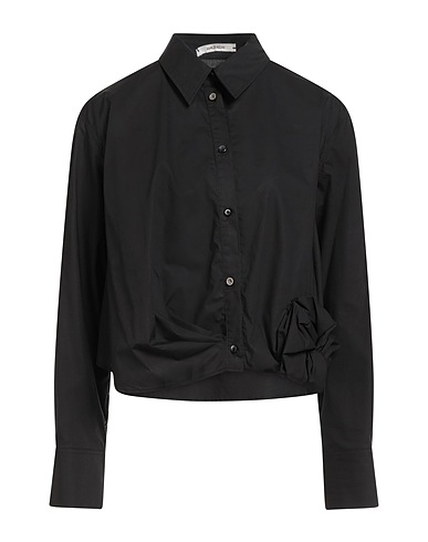 MALÌPARMI Camicie e bluse tinta unita Nero 100% Cotone