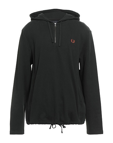 FRED PERRY Hooded track jacket  Dark green 100% Cotton