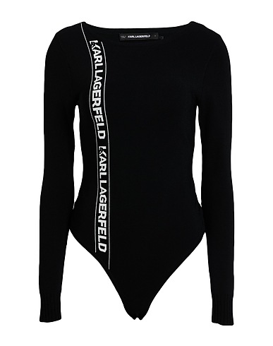 KARL LAGERFELD TOPS & TEES Black 83% Recycled viscose, 17% Polyester