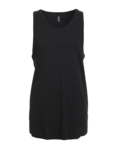 THOM KROM Tank top Black 95% Cotton, 5% Elastane