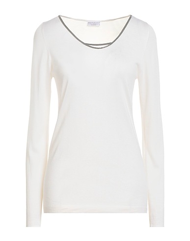 BRUNELLO CUCINELLI Cashmere blend Cream 70% Cashmere, 30% Silk