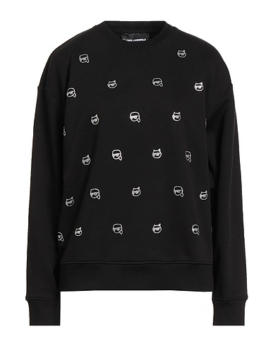 KARL LAGERFELD Sweatshirt Black 89% Organic cotton, 11% Polyester
