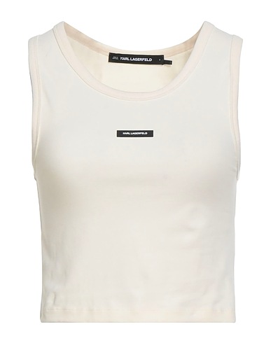 KARL LAGERFELD Vest Ivory 95% Organic cotton, 5% Elastane