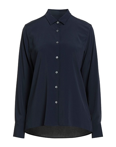 ROBERT FRIEDMAN 無地シャツ＆ブラウス ミッドナイトブルー アセテート 70% / シルク 26% / ポリウレタン 4%