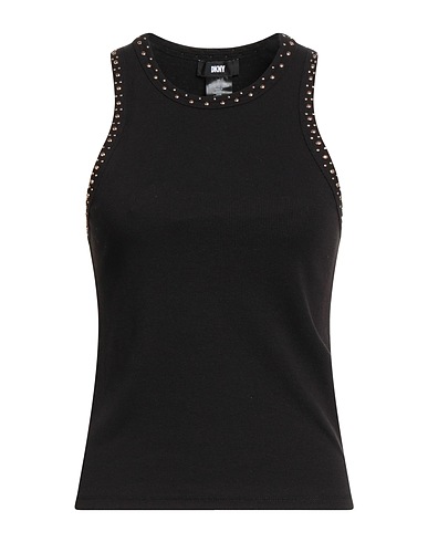 DKNY Tank top NERO 57% Cotton, 38% Polyester, 5% Elastane