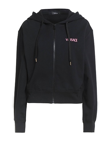 VERSACE Felpa Nero 100% Cotone