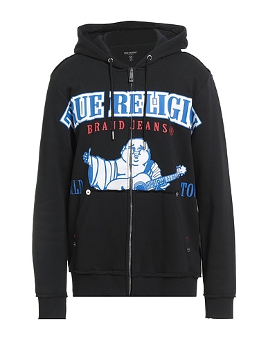 TRUE RELIGION Hooded sweatshirt Black 80% Cotton, 20% Polyester