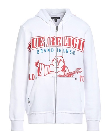 TRUE RELIGION Hooded sweatshirt White 80% Cotton, 20% Polyester
