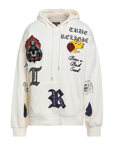 TRUE RELIGION Hooded track jacket  White 80% Cotton, 20% Polyester