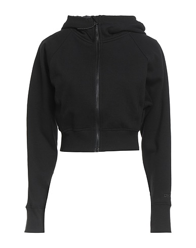 DKNY Hooded track jacket  SPORT Black 60% Cotton, 40% Polyester