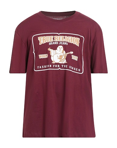 TRUE RELIGION T-Shirt Bordeaux 100% Baumwolle