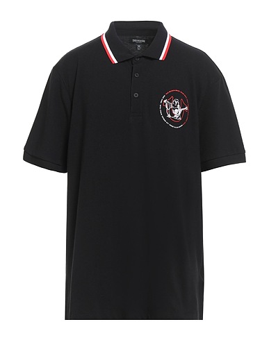 TRUE RELIGION Polo Nero 100% Cotone