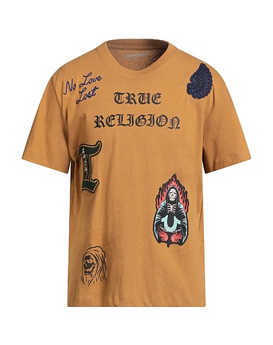 TRUE RELIGION T-shirt Camel 100% Cotton