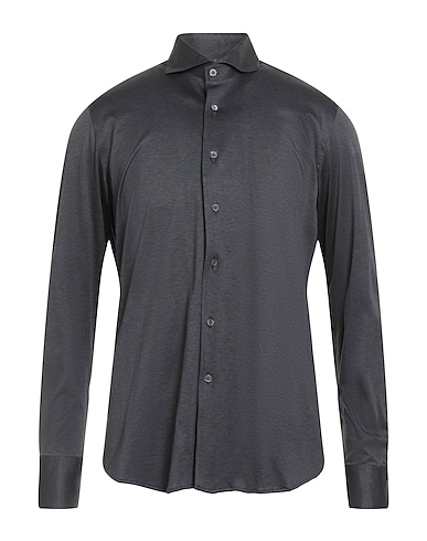 CANALI Solid color shirt Lead 100% Cotton