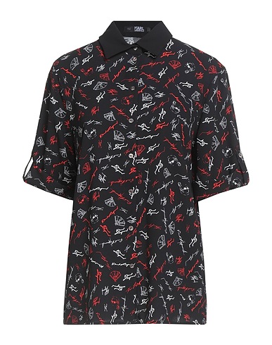KARL LAGERFELD Patterned shirts & blouses Black 100% Polyester