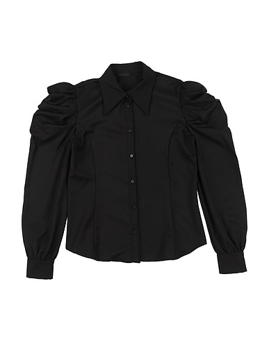 FUN & FUN Solid colour shirts & blouses Black 76% Polyester, 21% Viscose, 3% Elastane