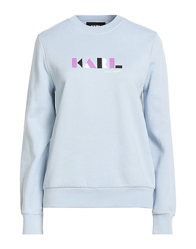 KARL LAGERFELD Felpa Celeste 100% Cotone organico