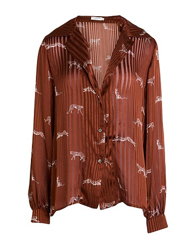 BALLANTYNE シルクシャツ＆ブラウス ブラウン シルク 100%