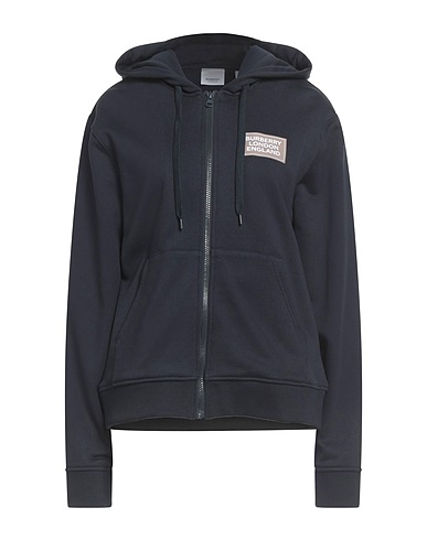 BURBERRY Hooded track jacket  Navy blue 100% Cotton