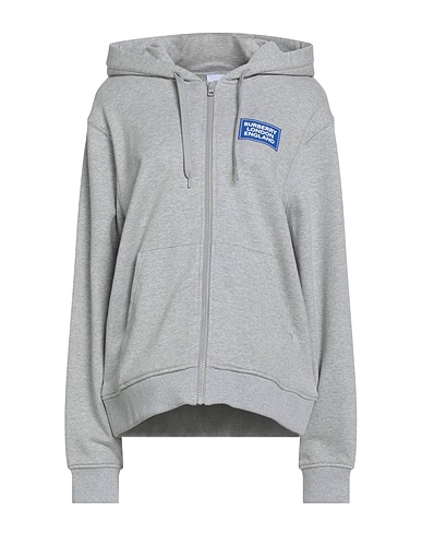 BURBERRY Hooded track jacket  Light grey 100% Cotton