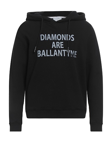 BALLANTYNE Hooded track jacket  Black 100% Cotton