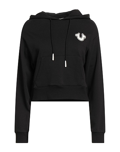 TRUE RELIGION Hooded track jacket  Black 88% Cotton, 12% Polyester