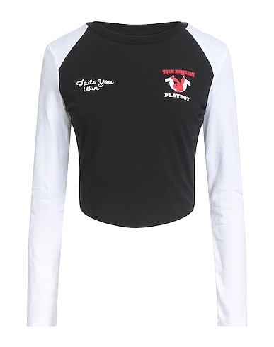 PLAYBOY T-shirt X TRUE RELIGION
 Black 95% Cotton, 5% Elastane