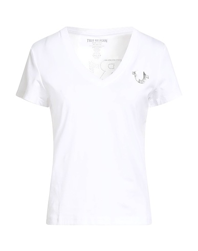 TRUE RELIGION T-shirt Bianco 57% Cotone, 38% Poliestere, 5% Elastan