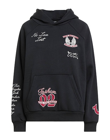 TRUE RELIGION Hooded sweatshirt Black 60% Cotton, 40% Polyester