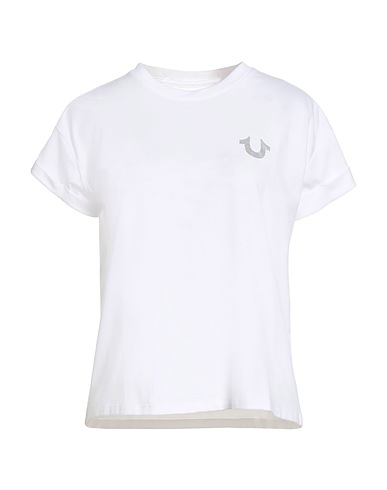 TRUE RELIGION T-shirt White 57% Cotton, 38% Polyester, 5% Elastane